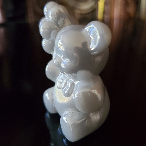 Vntg Boyd "Patrick the Bear" Irredescent White Glass Teddy 🧸 Bear - Picture 4 of 8